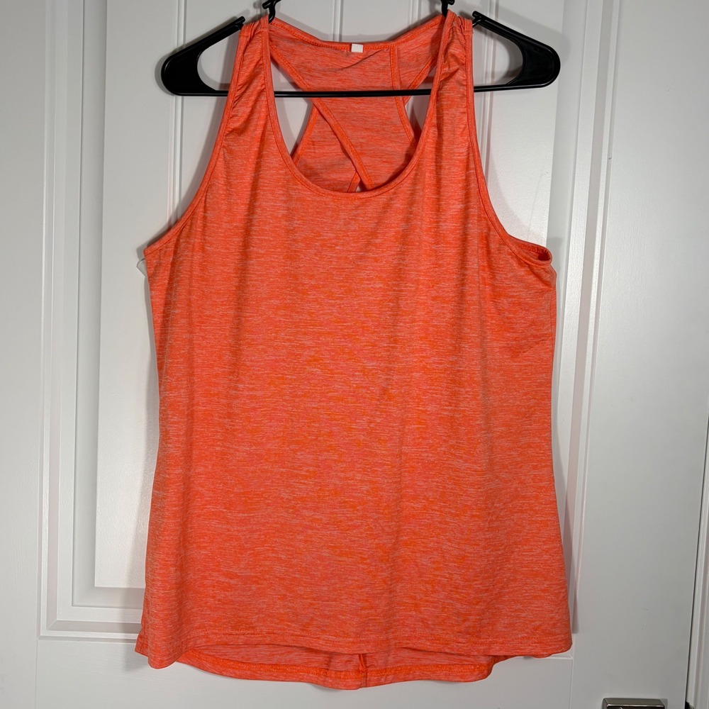 Ictive Womens Pib Racerback Activewear Tank Top Crisscross Cutout Back Large